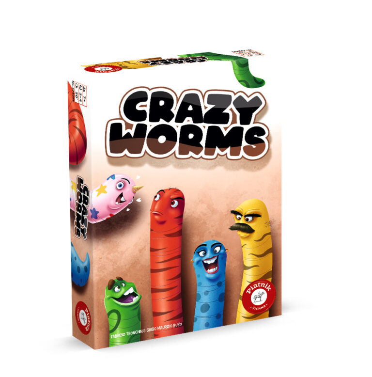 CRAZY WORMS – Amüsantes Plättchen-Legespiel für die ganze Familie