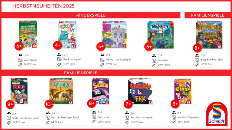 Die Herbstneuheiten 2025 von Schmidt Spiele®